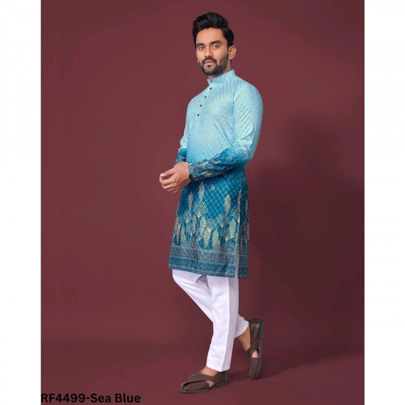 Ethnic Fashion India - Gola camisa muçulmana roupas masculinas folk