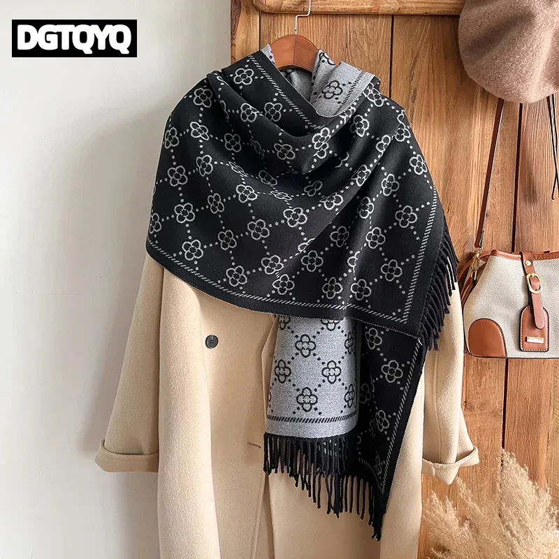 Go Ethnic Fashion - Cachecol de inverno em cashmere para