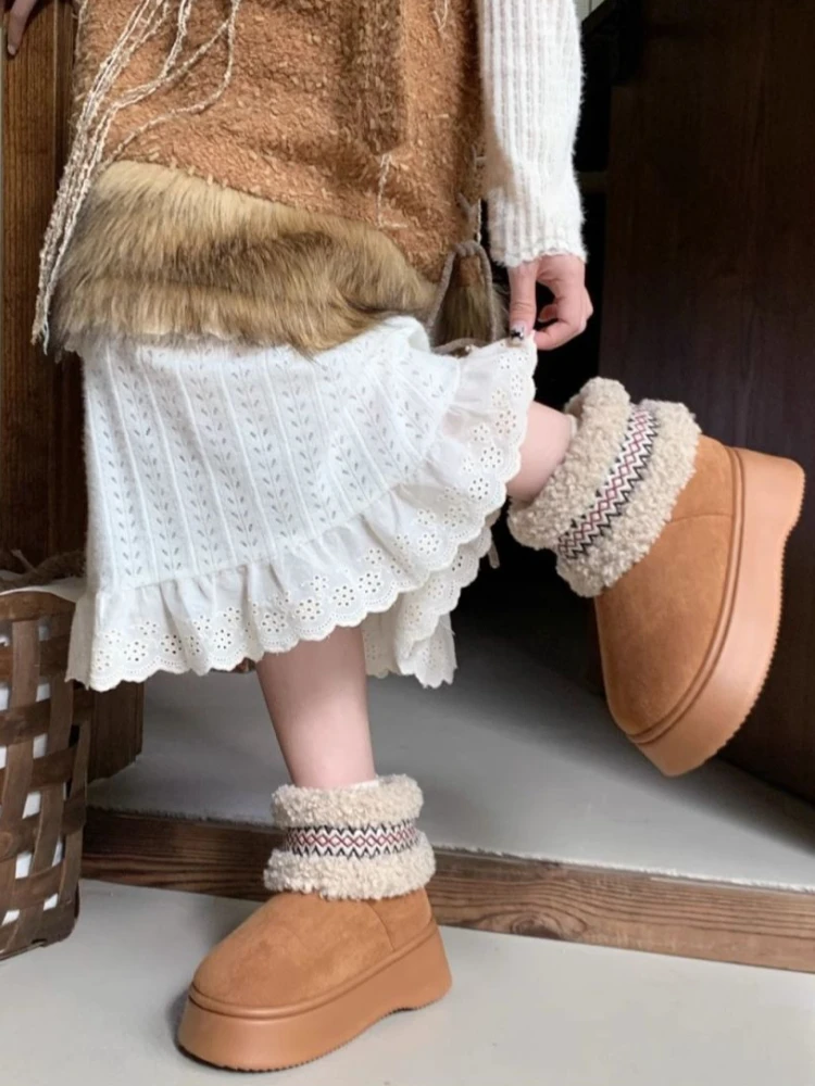 New Ethnic Fashion - Botas de Neve Quentes Femininas 2026