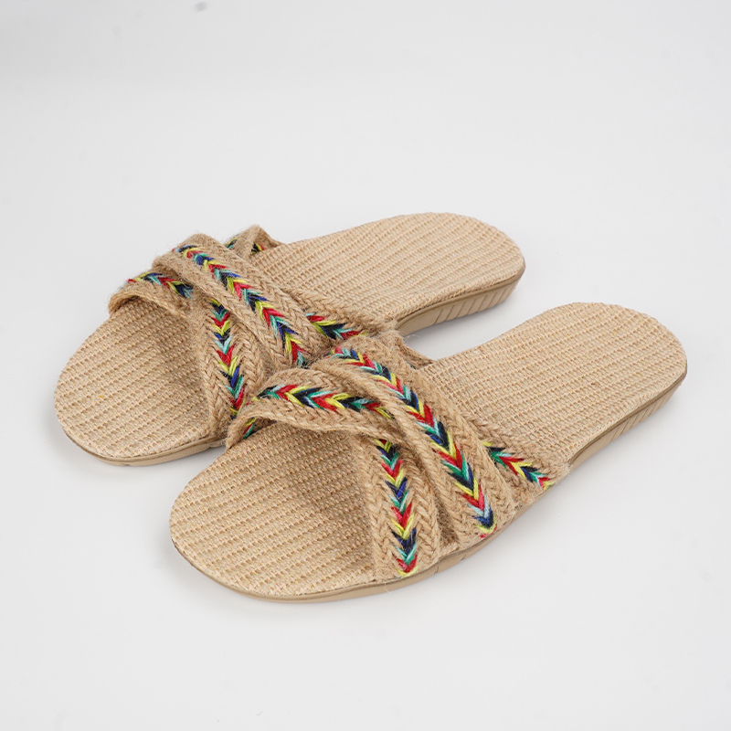 Ethnic Fashion Women - Chinelos de Linho Femininos SHAJI para