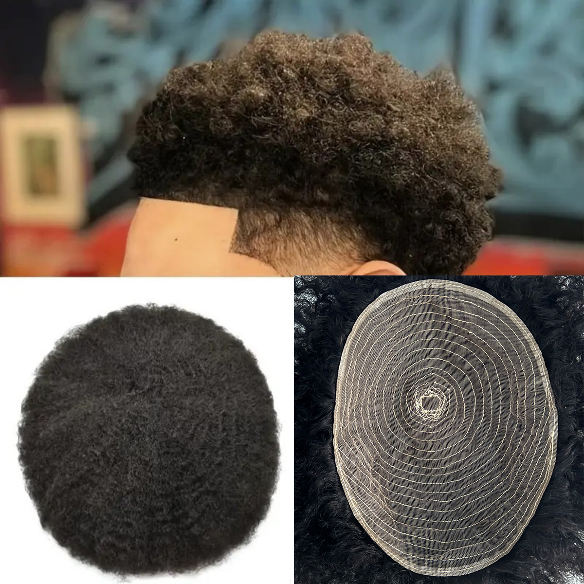 Ethnic Fashion India - Peruca de cabelo estilo afro para