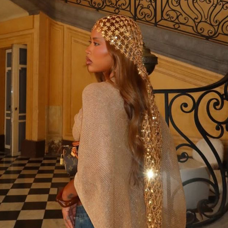 Lenço de Cabeça Boho com Lante - Ethnic Fashion Design avaliação e preço