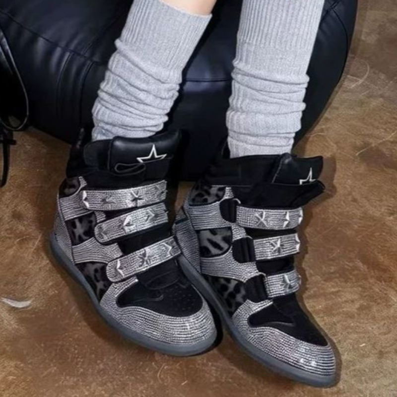 Tênis de cano alto com salto a - Ethnic Modern Fashion avaliação e preço