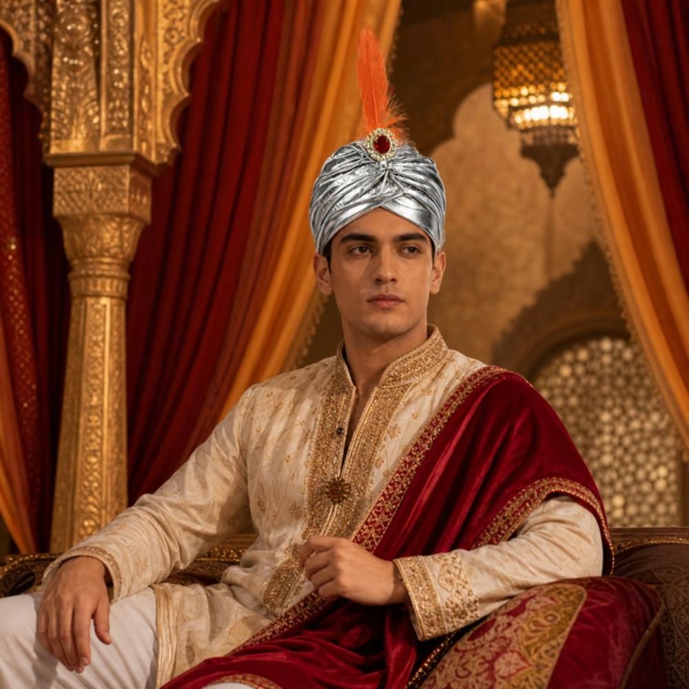 Chapéu Turbante de Plumas para - Ethnic Fashion India avaliação e preço