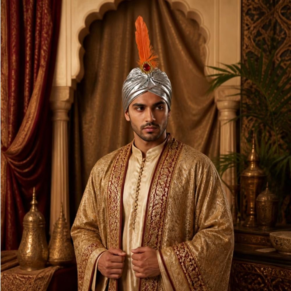 Chapéu Turbante de Plumas para - Ethnic Fashion India avaliação e preço