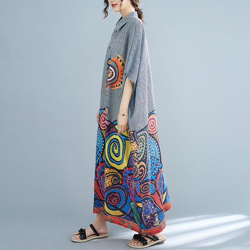 Vestido com camisa solta estam - Ethnic Fashion India avaliação e preço